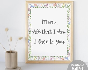 Inspirational Mom Printable Art: Heartfelt Gift (PDF)