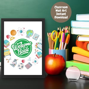 Welcome Back Classroom Sign | Classroom Wall Art
