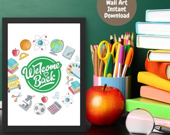 Welcome Back Classroom Sign | Classroom Wall Art