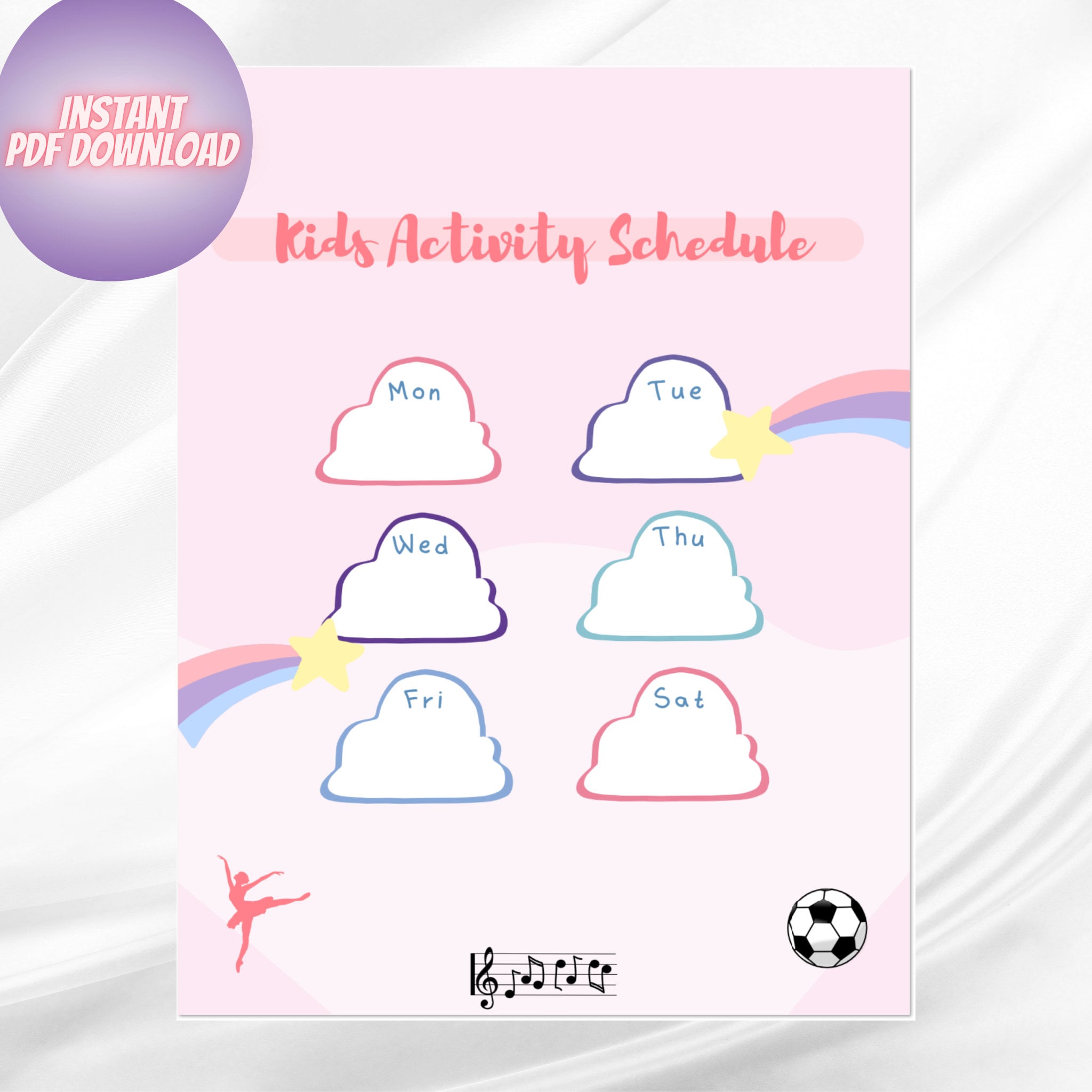 Printable Kids Activity Schedule - Etsy