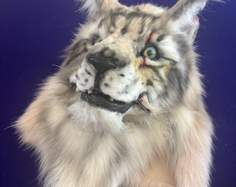 Realistic Lynx Fursuit Head Premade
