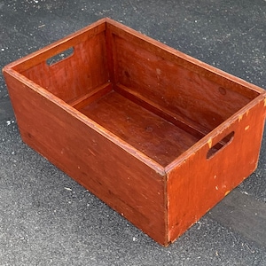 recycled wooden box  stained clear coat