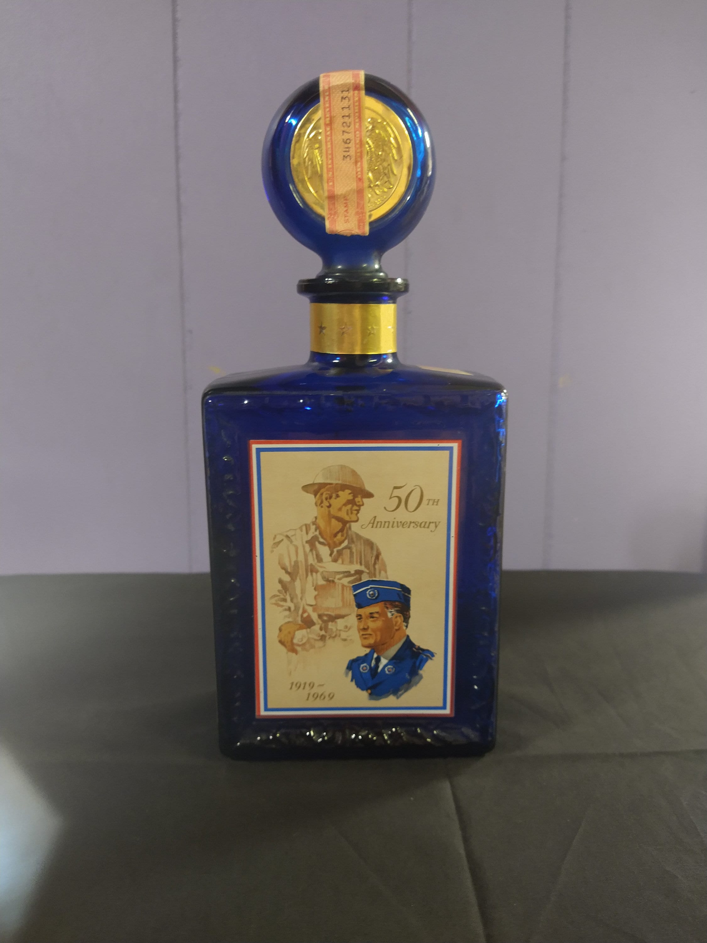 1969 JW Dant American Legion Decanter 50th Anniversary Etsy