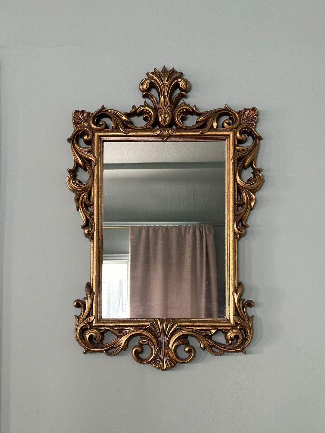 Vintage Ornate Gilded Gold Mirror - Etsy
