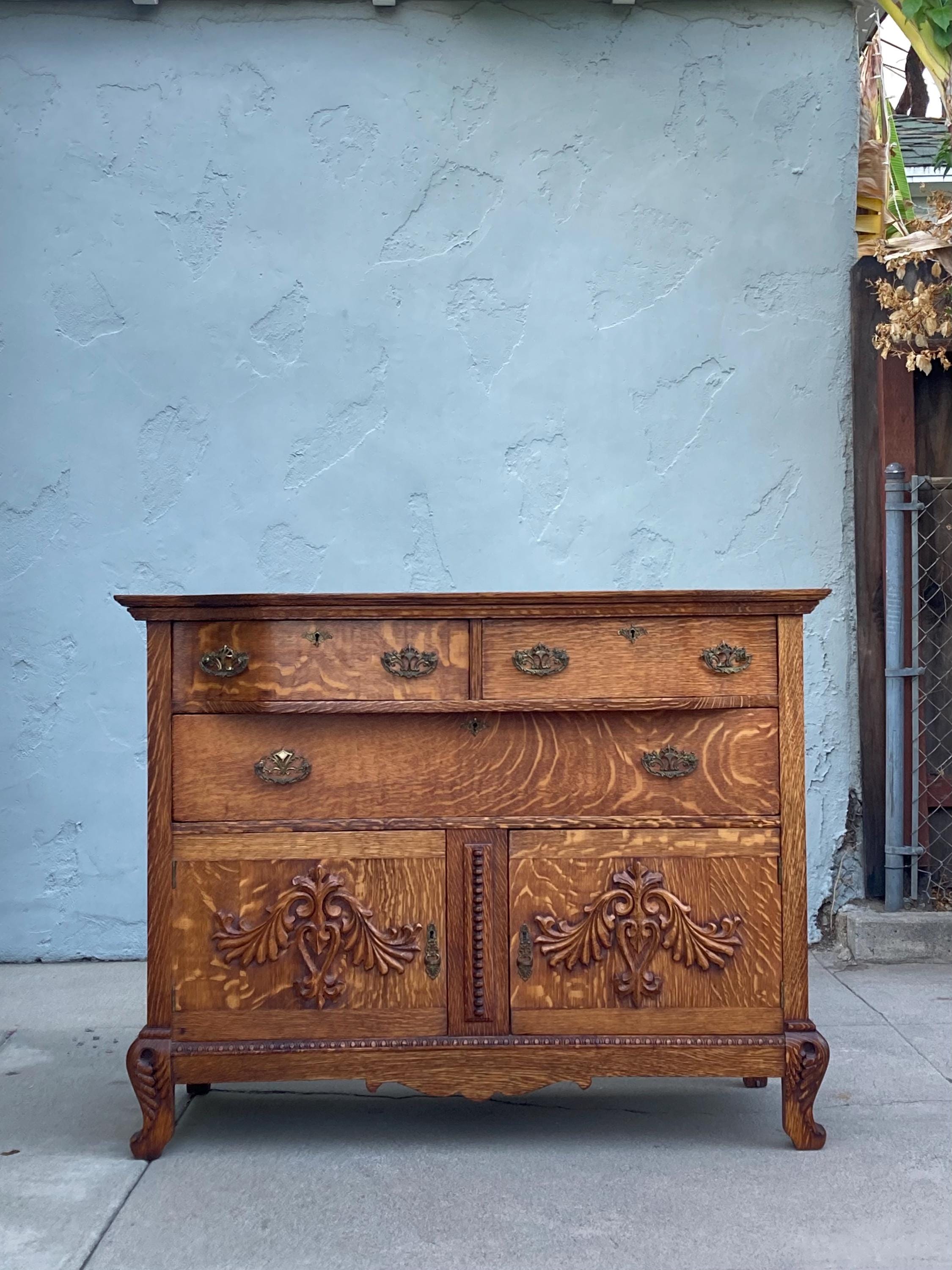 Antique Oak Sideboard Buffet