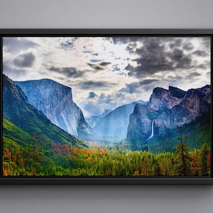 Yosemite National Park Canvas, Yosemite frame poster, Yosemite acrylic glass print, California nature large size art poster, Travel poster