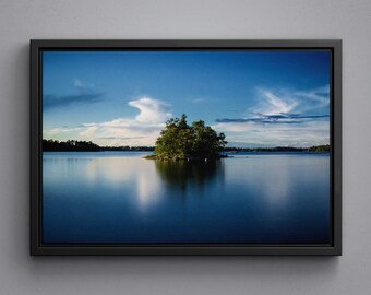 Island in Helsinki framed canvas, large size poster, Helsinki acrylic glass print, Wall art decor, Helsinki travel poster