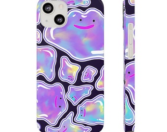 POKEMON DITTO BUBBLE~Slim Phone Cases for Iphone 5 ,6 ,7 ,xs ,xr ,11, 12, 13, Samsung Galaxy X6, X7, X9