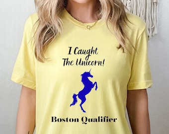 ボストン予選 T シャツ | ユニコーン ランニング T シャツ | マラソン ランナー BQ ギフト シャツ | 26.2 レーシング トップ | 目標達成 | マラソン ギフト