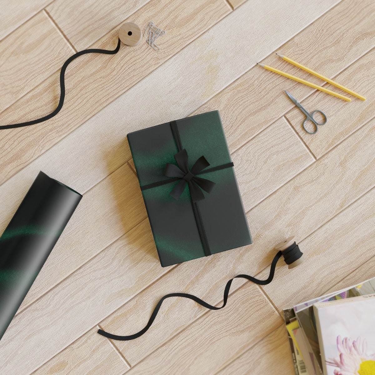 Matte Hunter Green Gift Wrap | Present Paper, Full Ream 833 ft x 24 in