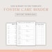 Simple Foster Care Binder Printable - Etsy