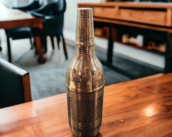 Very Beautifully Engraved Pure Brass Antique Water Bottle.