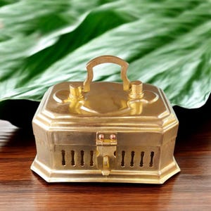 Rare Antique Pure Brass Vintage Paan daan - Beetle Nut Supari Box