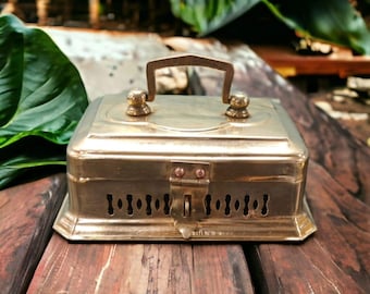 Rare Antique Pure Brass Vintage Paan daan - Beetle Nut Supari Box