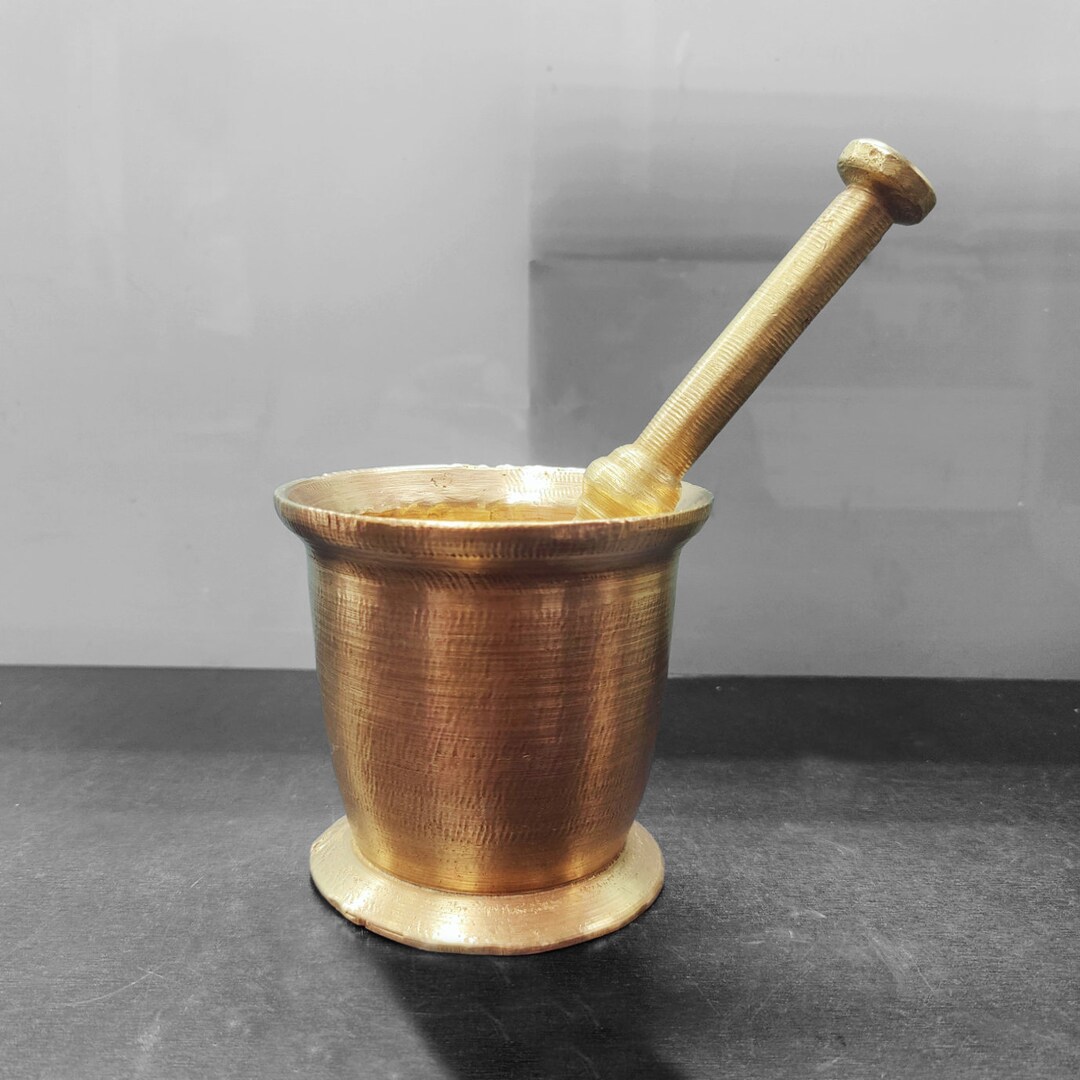 Original Pure Brass Big Size Mortar and Pestle. Etsy