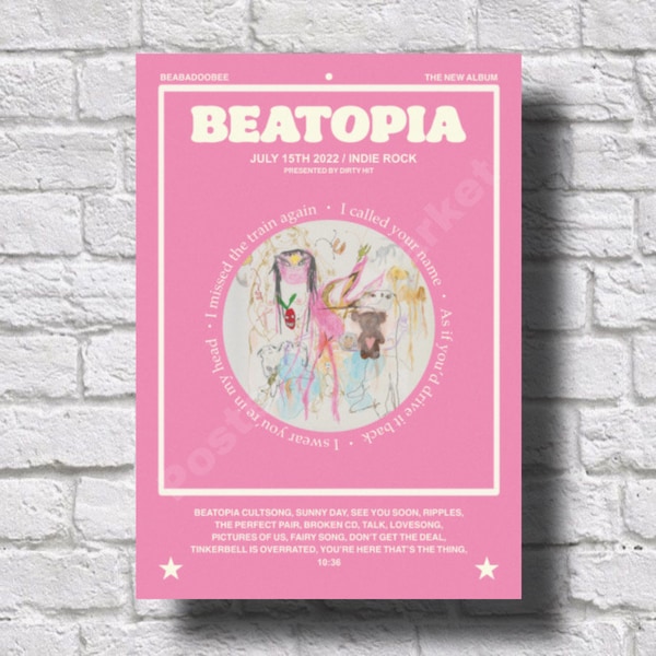 Beabadoobee - Beatopia Vintage/Retro Aesthetic album poster | Vintage movie poster | Aesthetic prints | Movie posters