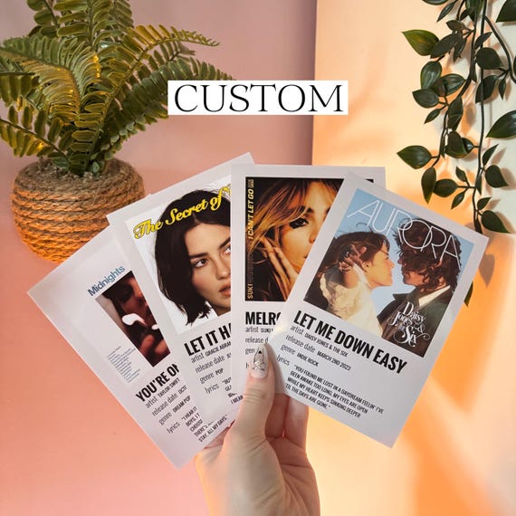 Custom Song Prints | Album posters | Polaroid prints | Custom album cover | Custom prints | Aesthetic posters