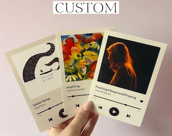 Custom Song Prints | Minimalist Aesthetic Posters | Wall Art