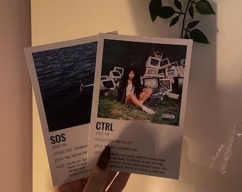 Paquete de impresión de póster de álbum de estética minimalista SZA