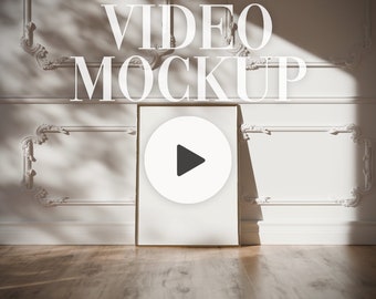 Maquette d'image vidéo animée : affichage artistique ISO (PSD et MP4)