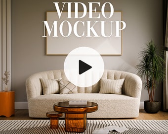 Animated Frame TV Mockup | 16:9 Horizontal Display (PSD & MP4)