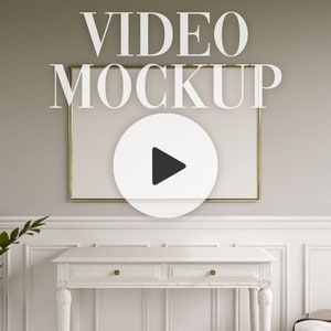 Horizontal Frame Video Mockup | The Door | DIN A ISO | Animated Mockup | Landscape Frame Mockup | Frame Mockup Animation | PSD mp4 | B27H