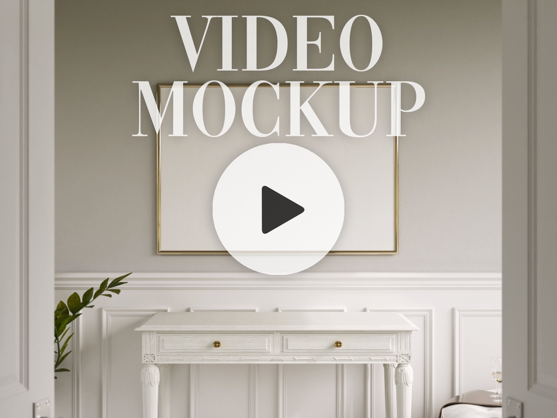 Horizontal Frame Video Mockup: Animated ISO Art Display (PSD, MP4) - Etsy