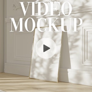 Video Rahmen Mockup | DIN A ISO | Zeitgenössisch | Animiertes Mockup | Vertikaler Rahmen Mockup | Natürliche Schatten | PSD mp4 | B21_1