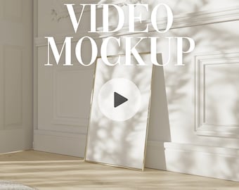 Video Frame Mockup | DIN A ISO | Contemporary | Animated Mockup | Vertical Frame Mockup | Natural Shadows | PSD mp4 | B21_1