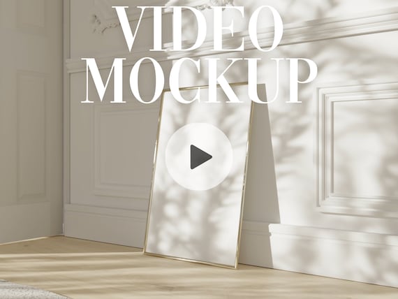 Animated Video Frame Mockup: ISO Vertical Mockup with Natural Shadows (PSD mp4)