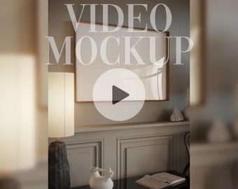 Horizontal Frame Video Mockup: DIN A ISO, Seamless Loop (PSD, MP4)