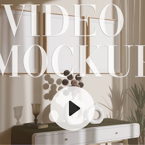Animated Wooden Frame Video Mockup: Natural Shadows (PSD mp4)