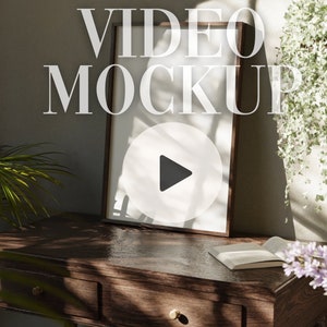 Video Frame Mockup | DIN A ISO | Seamless Loop | Animated Mockup | Vertical Frame | Video Mockup | PSD mp4 | B26