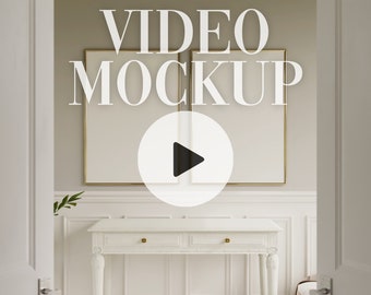Animated Two Frames Video Mockup: ISO DIN A, Vertical (PSD mp4)