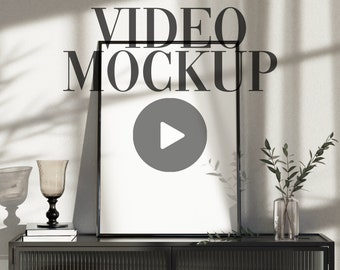 Animated Frame Video Mockup: Natural Shadows, ISO A Sizes (PSD, MP4)