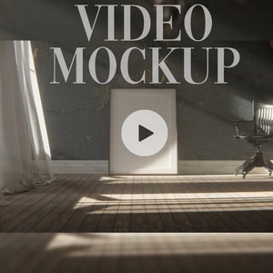 Maqueta de video Vintage God Rays and Dust/ DIN A ISO / Bucle continuo / Maqueta animada / Marco vertical / PSD mp4 / B15