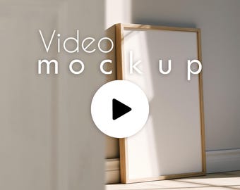 Mockup di cornice video animata: formato DIN A ISO verticale, 3 scene, design minimalista (PSD e download digitale)
