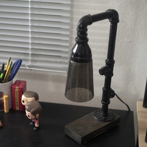 Industrial Black Pipe Desk Lamp