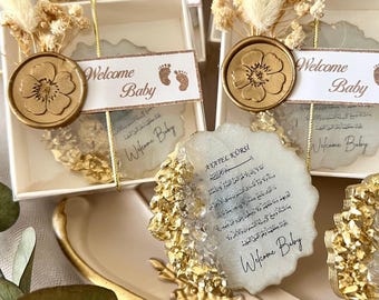 Ayatul Kursi magnetfavör: Personlig islamisk baby showerminnessak