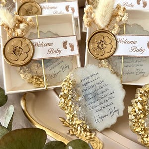 Islamic Welcome Baby Favors Ayatul Kursi Epoxy Magnet ,Newborn Favor,Ayatul Kursi Gifts,Muslim Baby Shower Gifts,Islamic Birthday Favor