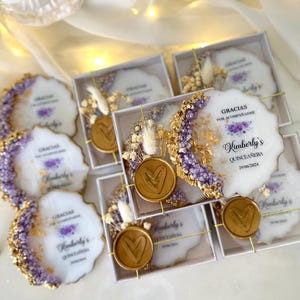 Personalized Quinceanera Lilac Magnet Favor, Sweet 15 Favor, Quinceanera Butterfly Gift, Sweet 16 Favor, Mis Quince Años, Mis Quince 15