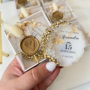 Personalized Quinceañera Gold Magnet Party Favor,Sweet 16,Quinceañera Gift,Sweet 16 Gift,Mis 15 Años,Mis Quince Favor,Sweet Sixteen Favor