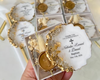 Personalized Baptism Magnet Favor, Custom Christening Gift for Guests, Custom Baptism Keepsake, Elegant Baptism Magnet Favors , Mi Bautizo