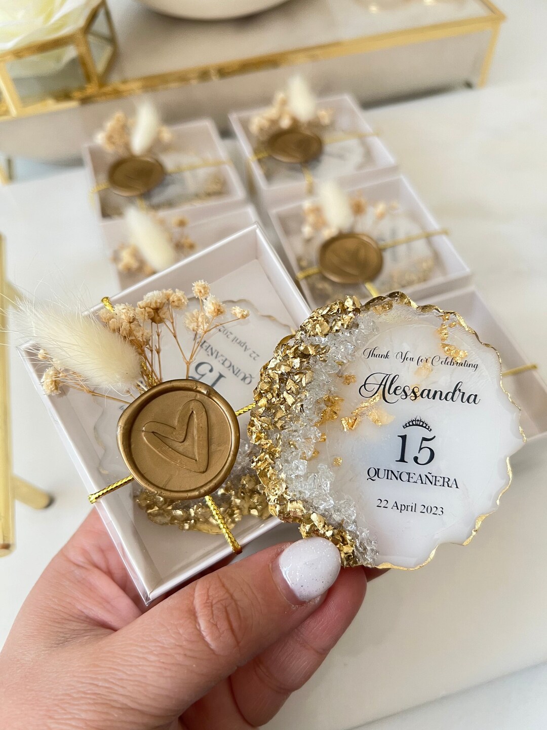 Oro personalizado Quinceañera Party FavorDulce Etsy España