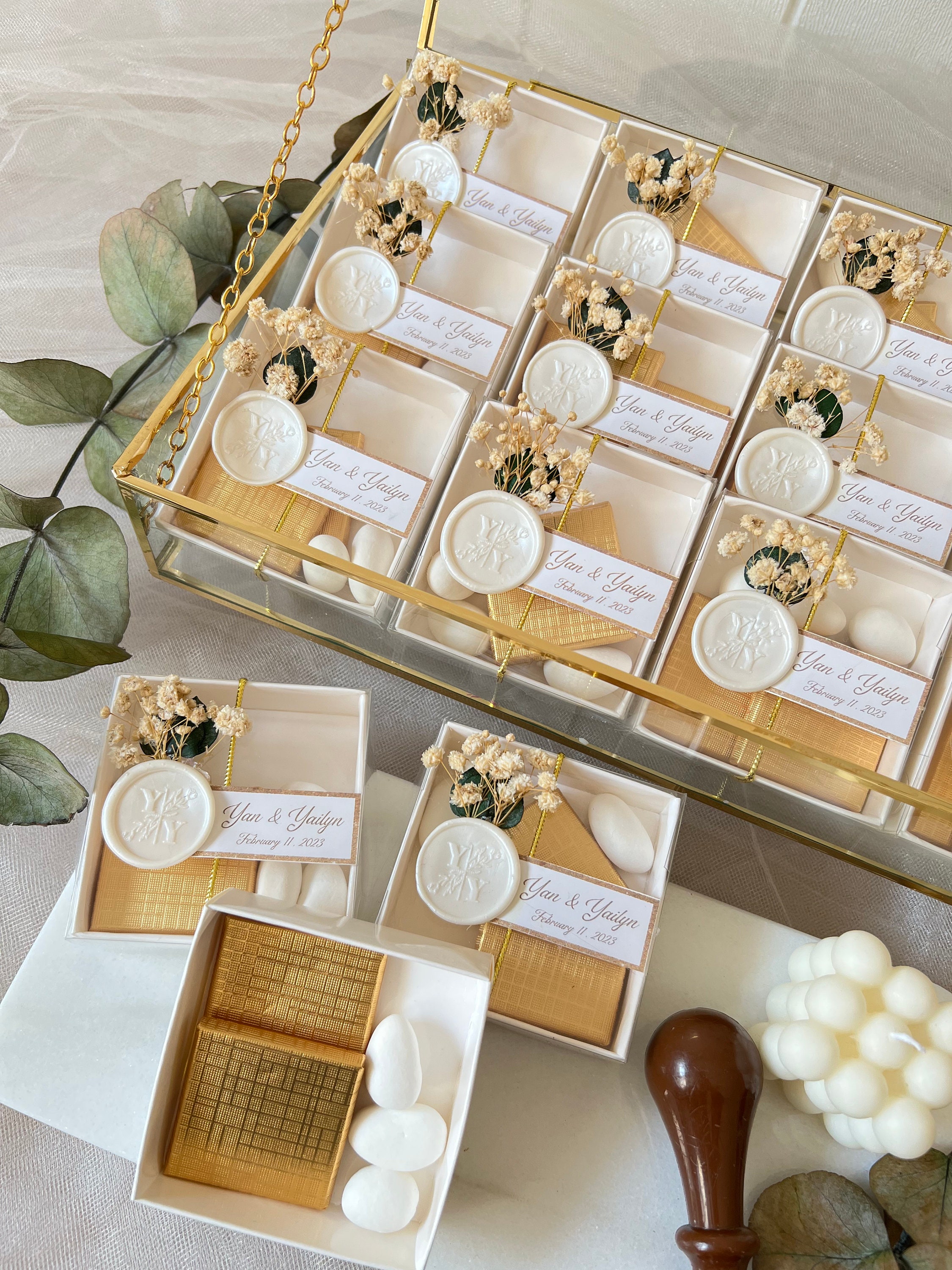 Customized Candy Wedding Gift Box Party Favors Guest Etsy