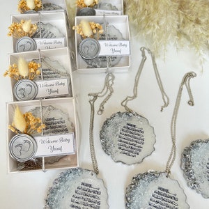 Personalized Ayatul Kursi Car Hanging,Aqiqah Favor,Ameen Favor,Islamic Baby Shower Car Hanging Favors,Welcome Baby Gift,Wedding Car Decor