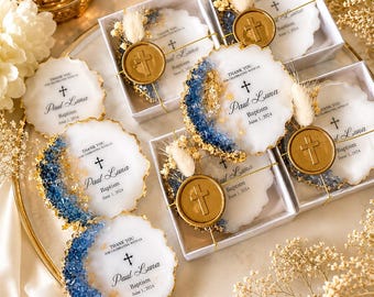 Personalized Baptism Epoxy Magnet Favors: Baptism Christening Keepsake,First Communion