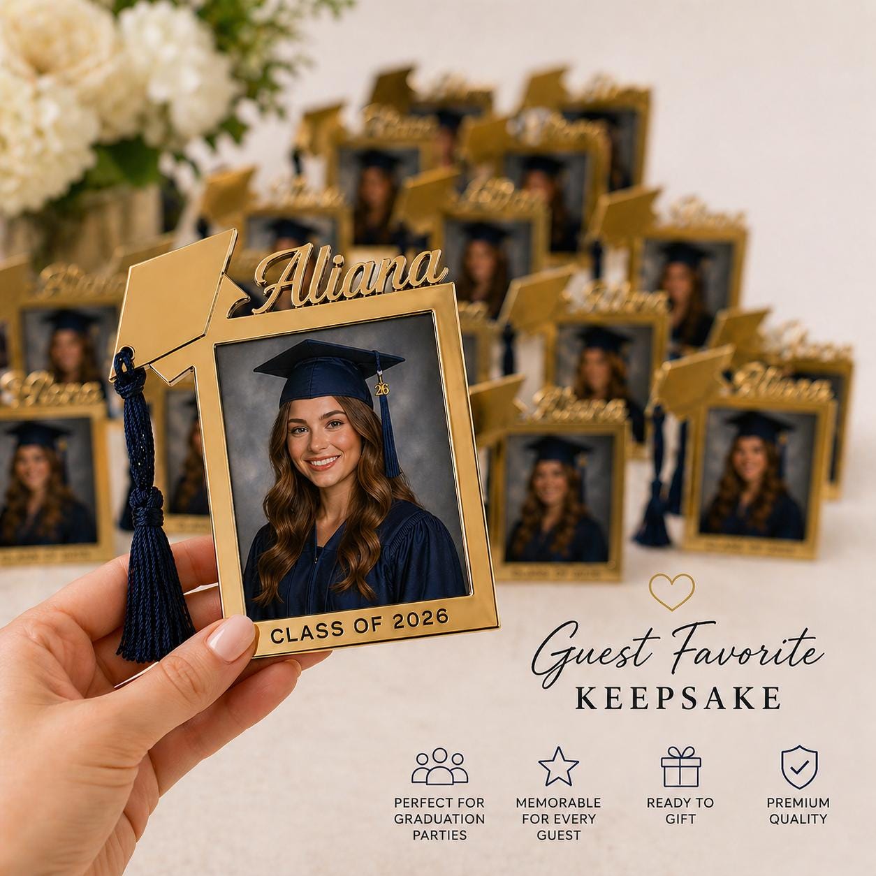 Personalized Graduation Photo Magnet: Class of 2026 Custom Keepsake ...