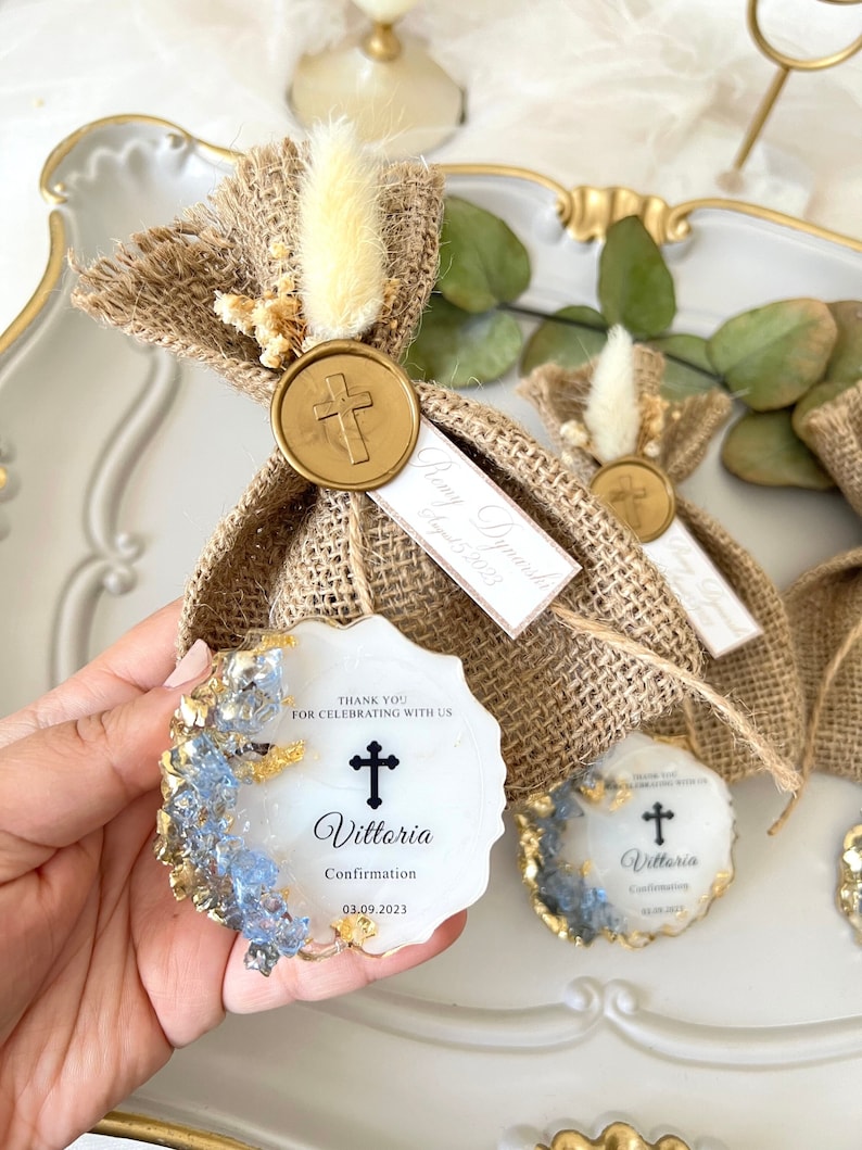 Confirmation Toy Personalized Confirmation Magnet, Jute Pouch Favor - Etsy