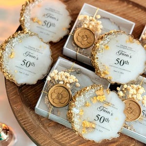 Personalized Birthday Magnet: Epoxy Resin Keepsake Favor